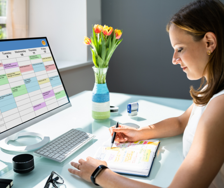 woman planning how to rebuild credit in 90 days using a calendar and journal